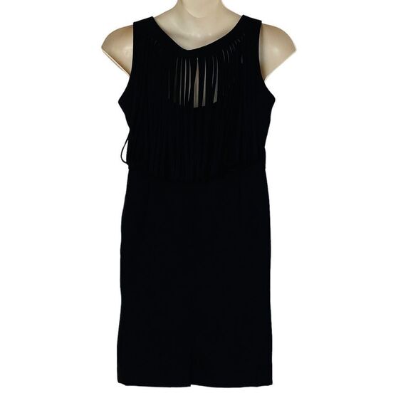 Target Limited Edition Sexy Back Strip Accent Sheath LBD Knee Length Dress Sz 14 - Picture 9 of 13